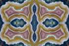 Laguna agate kaleidoscope repeating mirror-effect pattern. Abstract Art Print